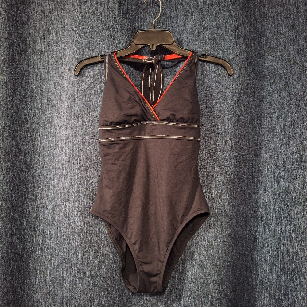 Anne Cole Black and Red One Piece Swimsuit Womens's Size 12
